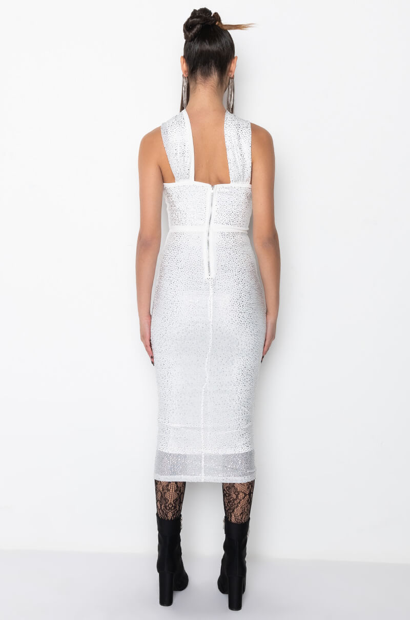 BIRTHDAY BITCH WRAP TOP RHINESTONE MINI
