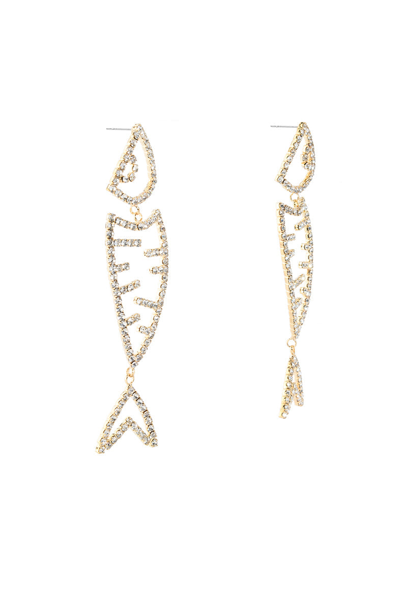 BLING FISHIN EARRING IN GOLD