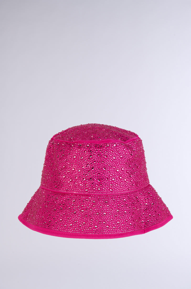 BLING IS BETTER BUCKET HAT IN HOT PINK