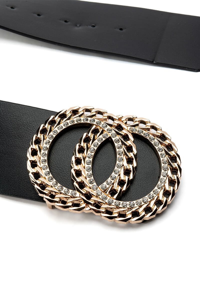 BLINGED OUT PU BELT