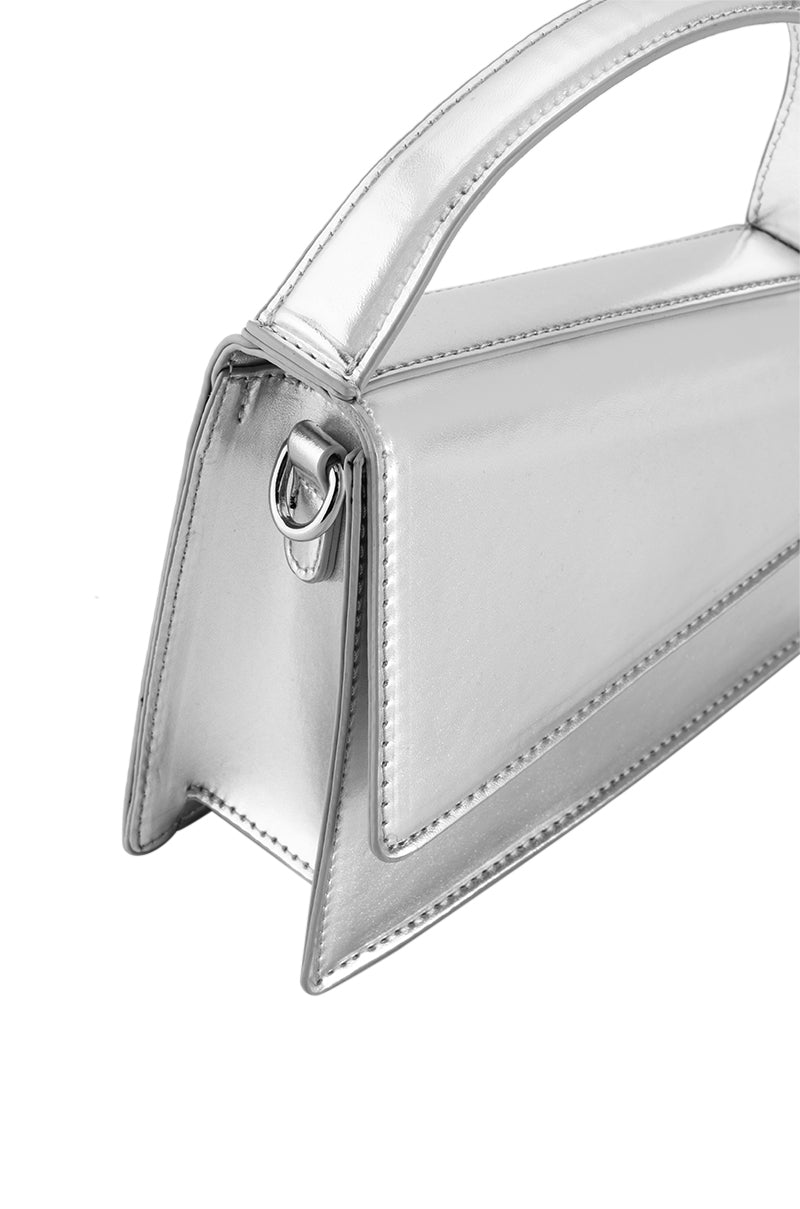 BOISE SILVER ASYMMETRICAL PURSE