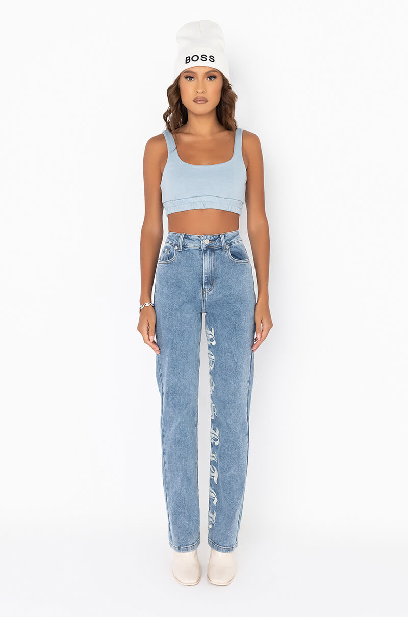 BOSS BITCH HI-RISE STRAIGHT JEANS