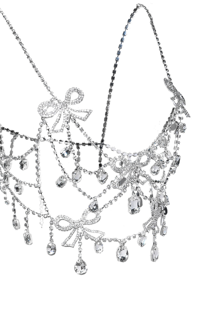 BOWS ON BOWS BLING BODY CHAIN
