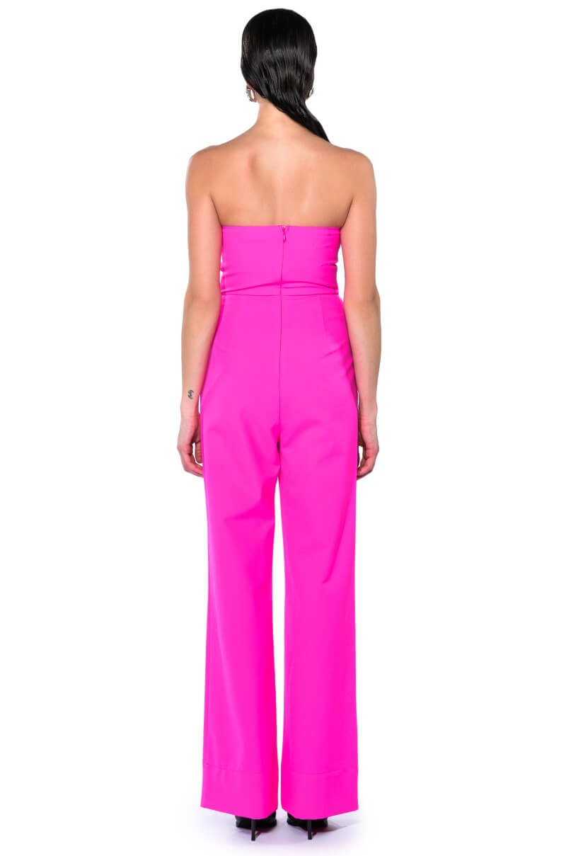 BREA STRAPLESS WIDE LEG JUMPSUIT