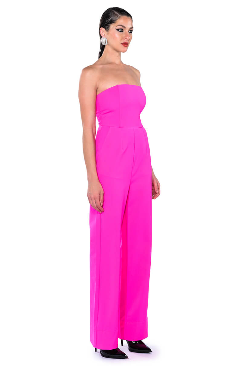 BREA STRAPLESS WIDE LEG JUMPSUIT