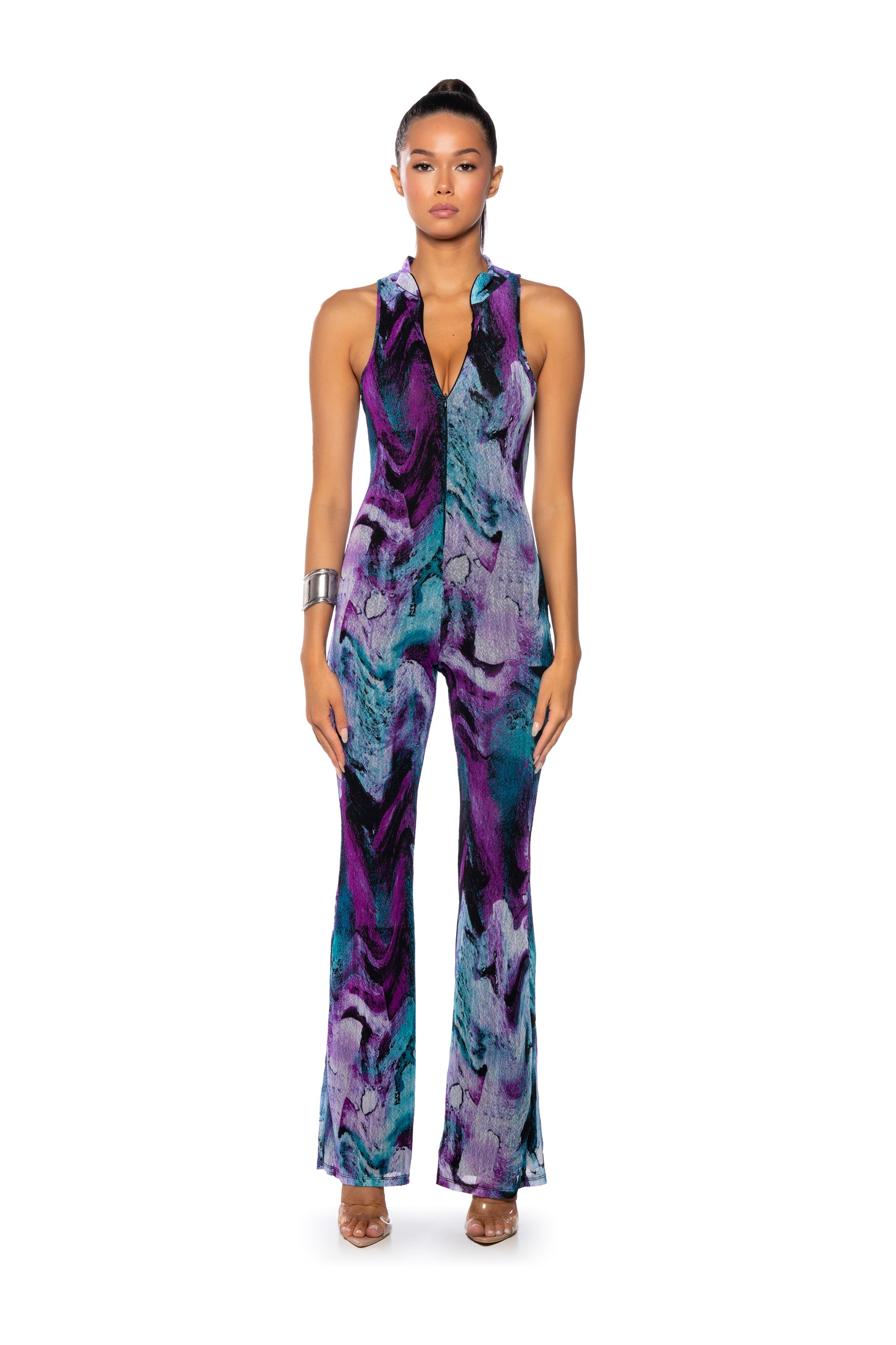 BREATHE ME IN HIGH NECK SLEEVELESS JUMPSUIT