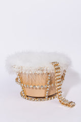 CAGED QUEEN RHINESTONE BAG