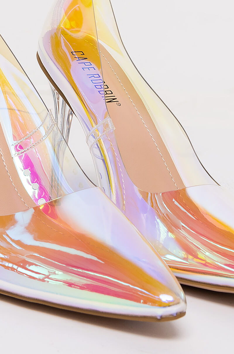 CAPE ROBBIN HOLOGRAPHIC PVC STILETTO PUMP