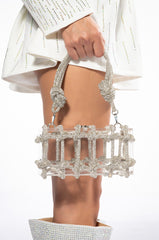 CASEY CLEAR PURSE WITH DIAMOND EMBELLISHMENT