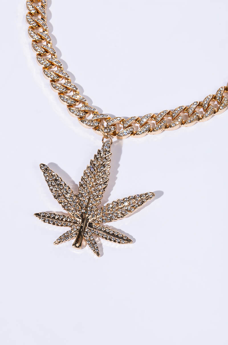 CATCH A VIBE STATEMENT RHINESTONE NECKLACE