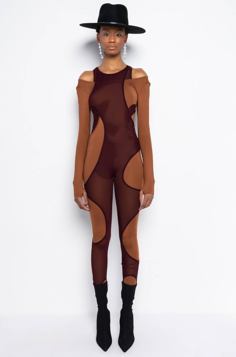 CATCH UP CUT OUT LAYERED JUMPSUIT