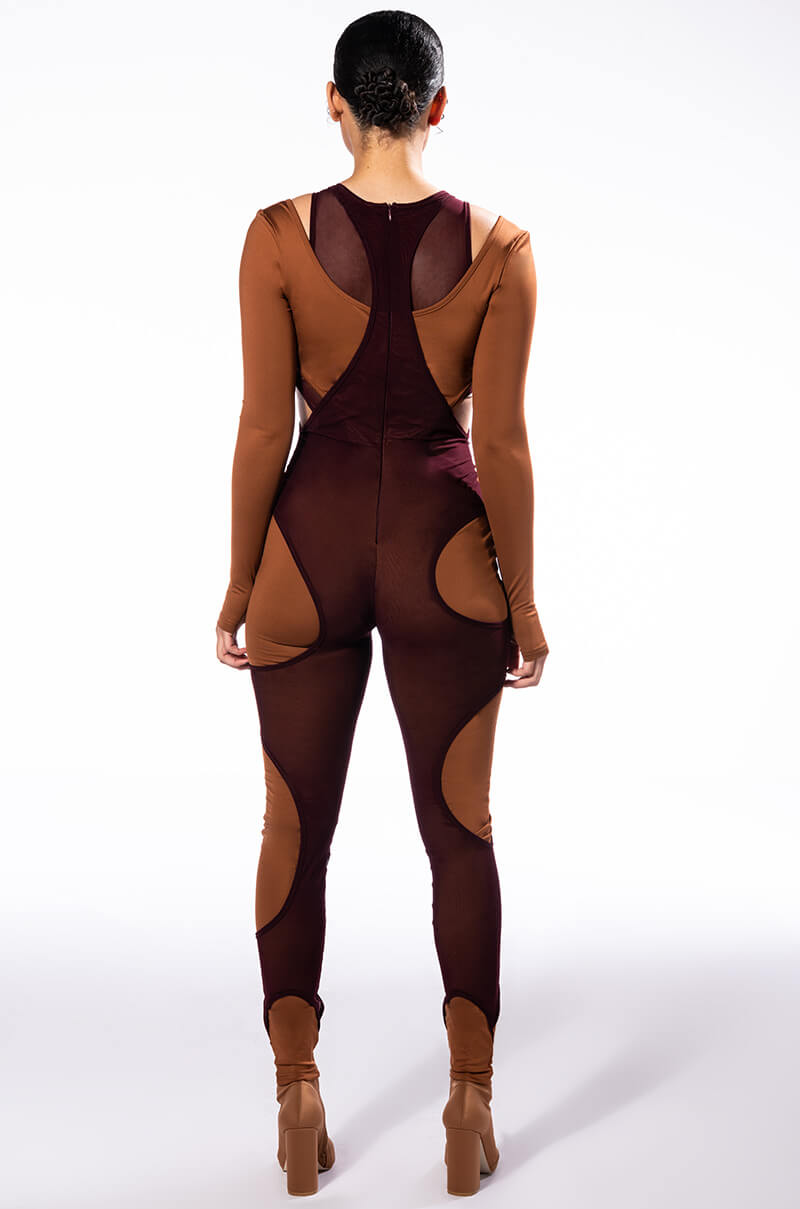 CATCH UP CUT OUT LAYERED JUMPSUIT