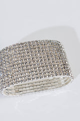 CATCH UP XTRAA SILVER RHINESTONE CUFF