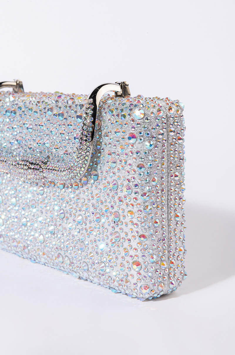 CAUGHT ME DRIPPING RHINESTONE CLUTCH