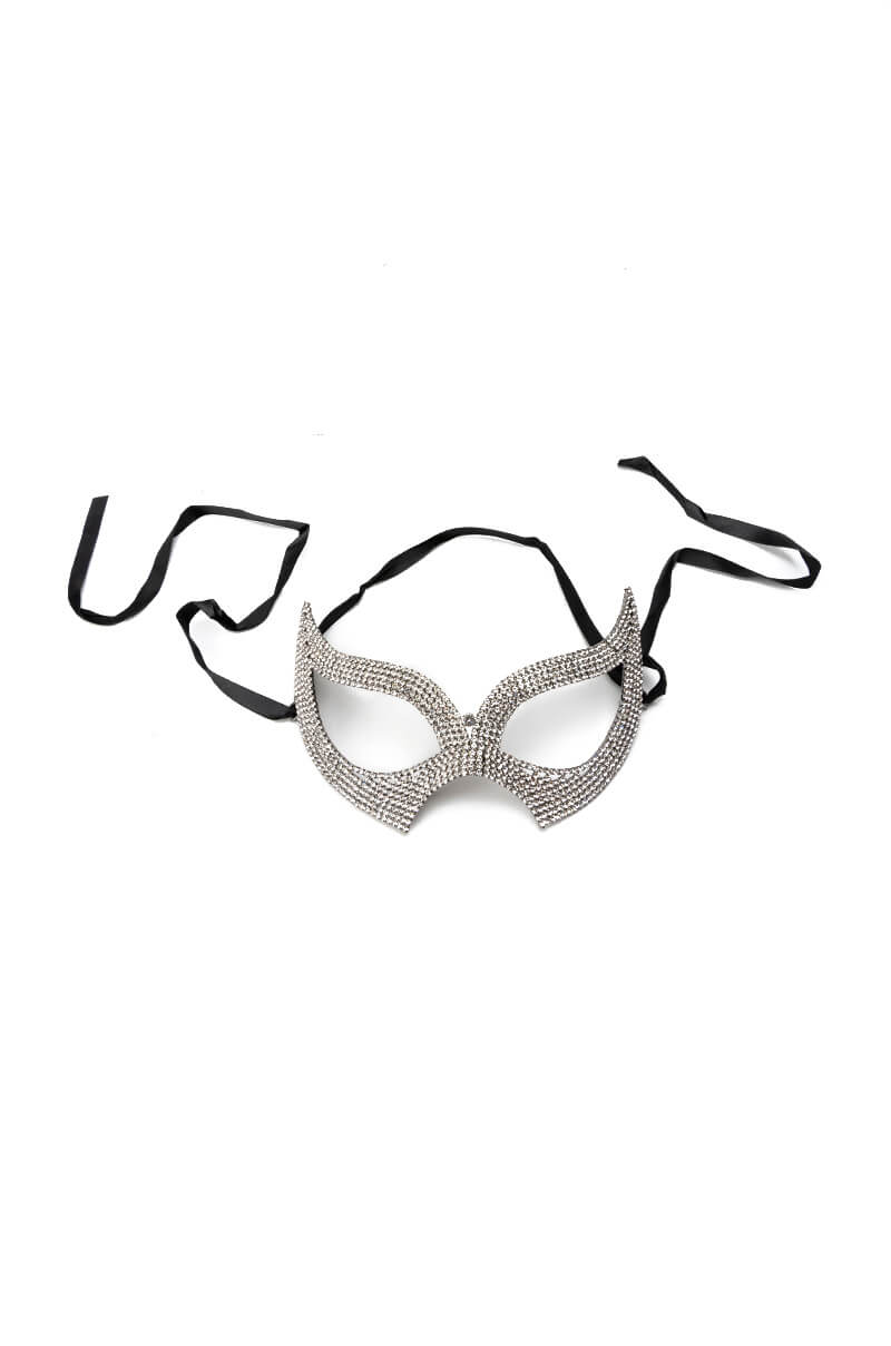CELIA BLACK RHINESTONE MASK