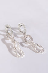 ARABELLA RHINESTONE CHAIN EARRINGS