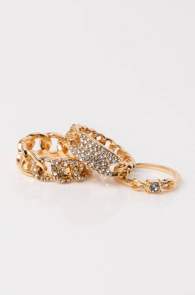 CHAIN RING SET GOLD