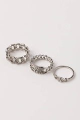 CHAIN RING SET SILVER
