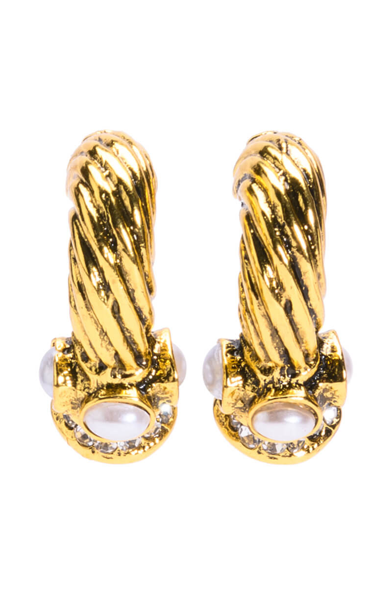 ADELE EMBELLISHED HALF HOOPS