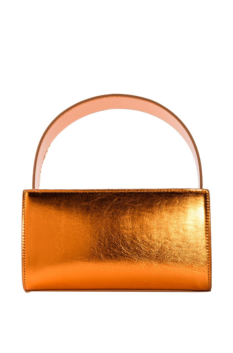 CHEERFUL ORANGE METALLIC BAG