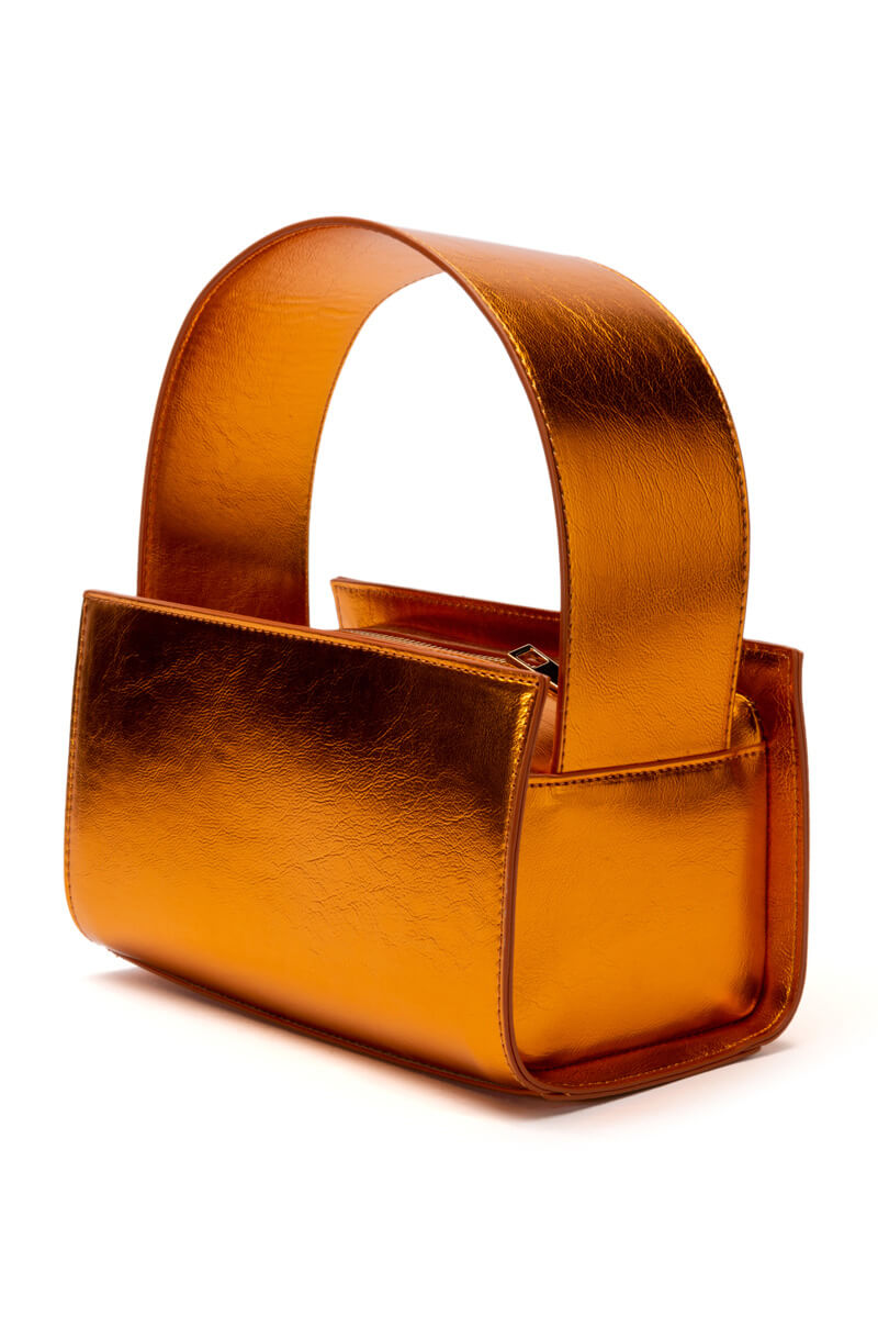 CHEERFUL ORANGE METALLIC BAG