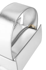 CHEERFUL METALLIC STRUCTURED BAG IN SILVER
