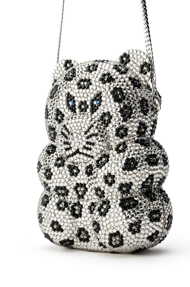 CHEETAH GIRL BLINGED CLUTCH