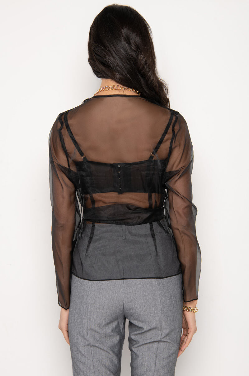 CHIFFON CHÂTEAU MESH BLAZER