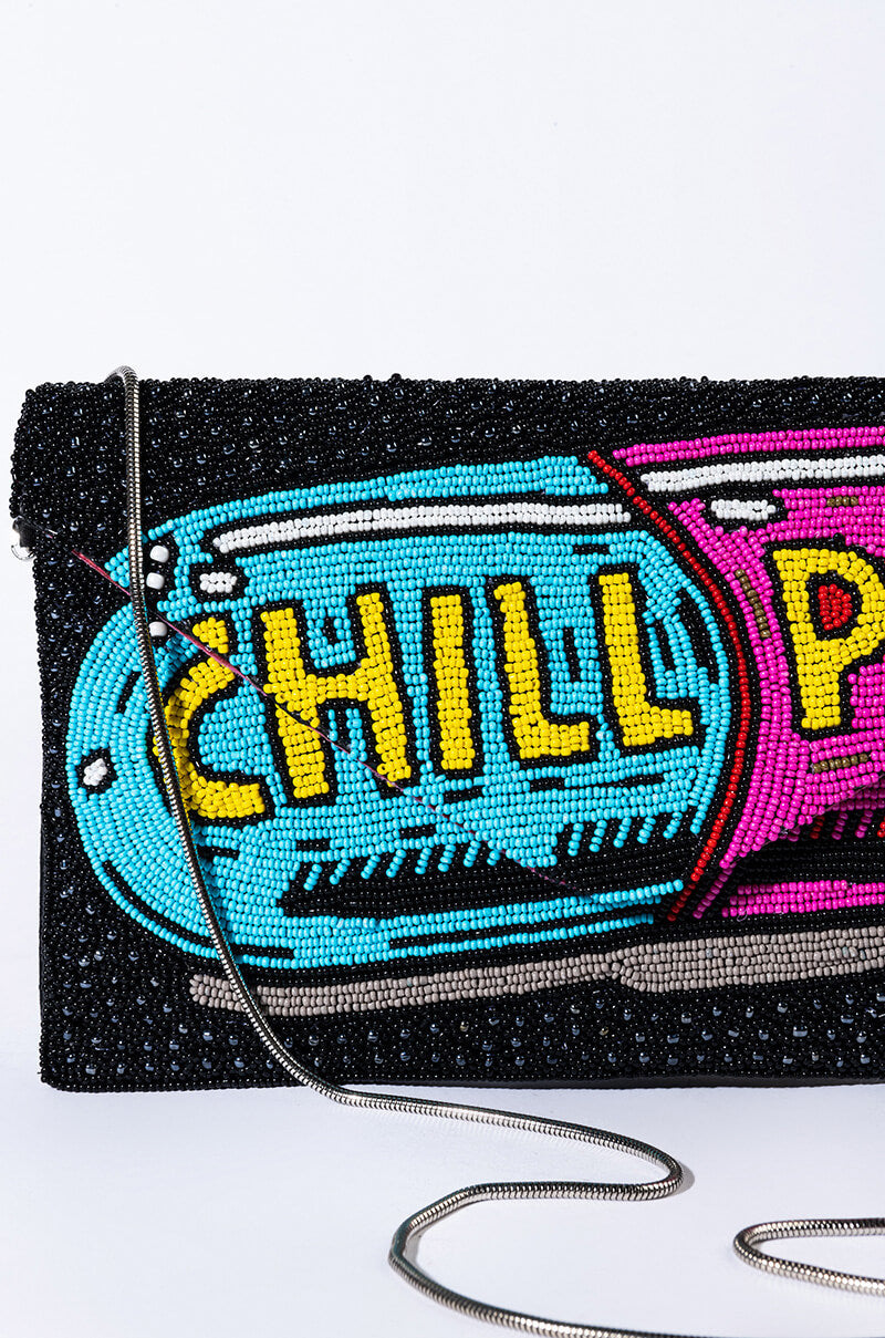 CHILL PILL BEADED CLUTCH