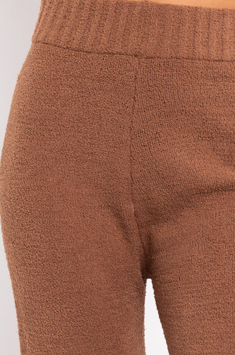 CHILLIN AF COZY WIDE LEG PANT CAMEL