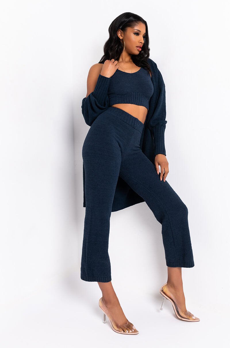 CHILLIN AF COZY WIDE LEG PANT GREY