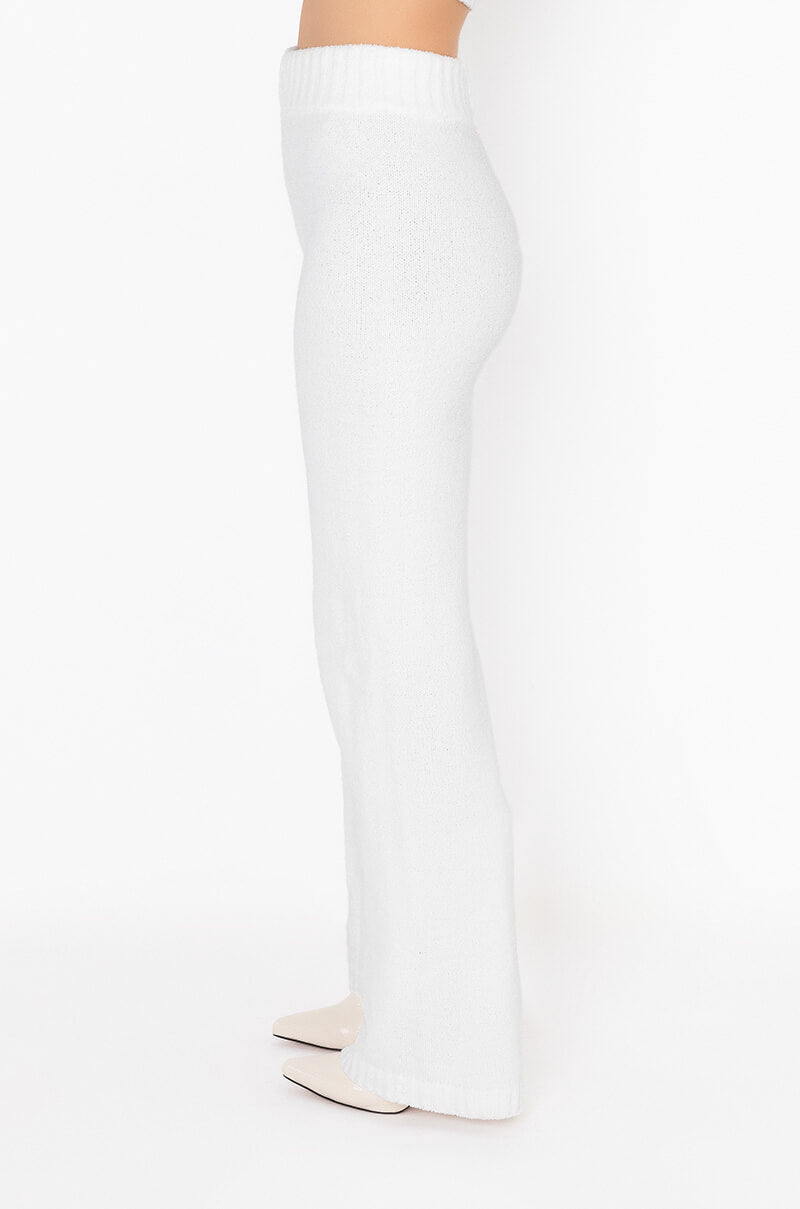 CHILLIN AF COZY WIDE LEG PANT IVORY