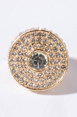 CIRCLE RHINESTONE COCKTAIL RING