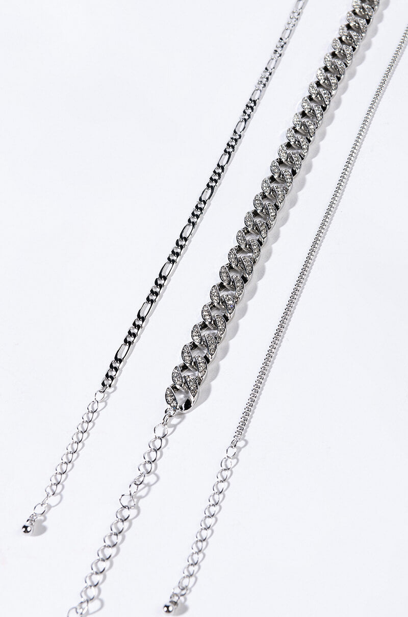 CLASSIC CUBAN ANKLET SET