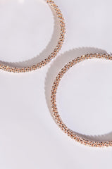 CLUSTERS ROSE GOLD 80MM RHINESTONE HOOPS