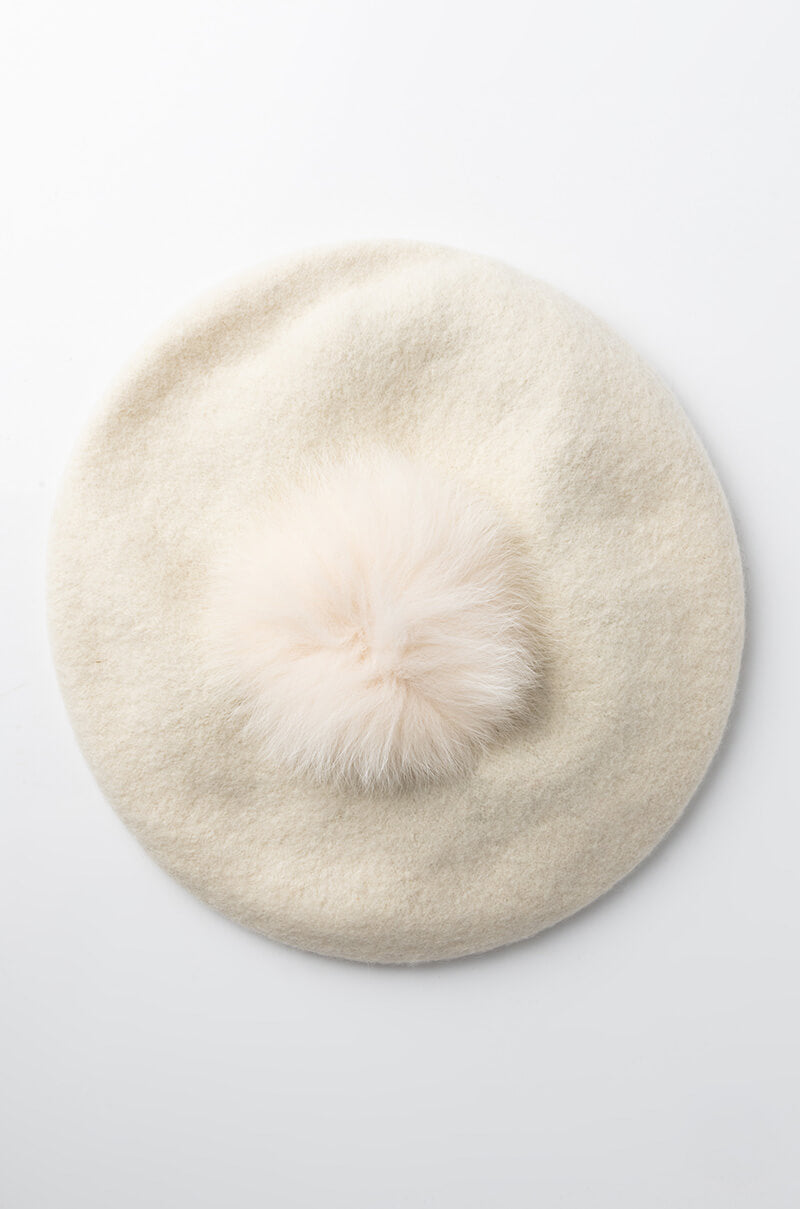 COLOR POP FAUX FUR BERET