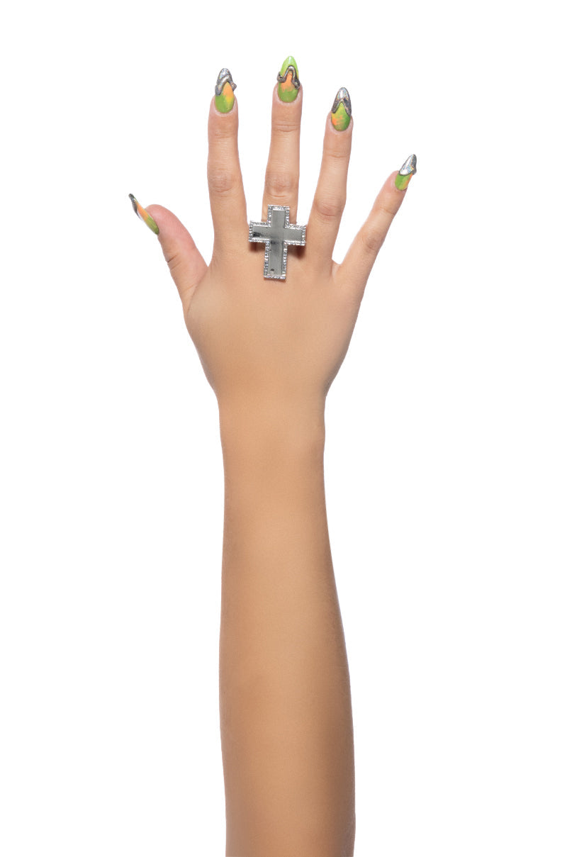 CROSS STACKING RING