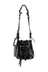 CRUSHWORTHY BLACK BUCKET BAG