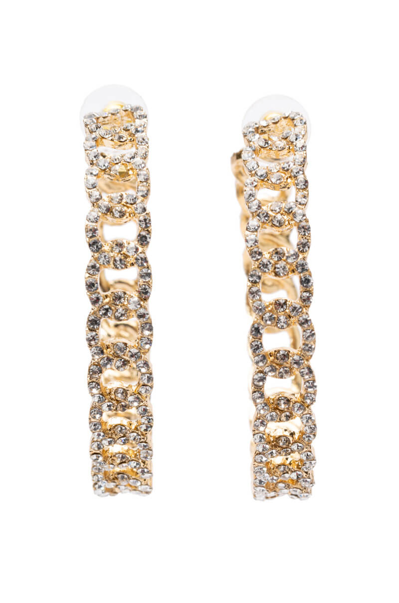 CUBAN GOLD PAVE HOOPS