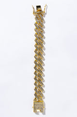 CUBAN STRAIGHT EDGE CHAIN BRACELET