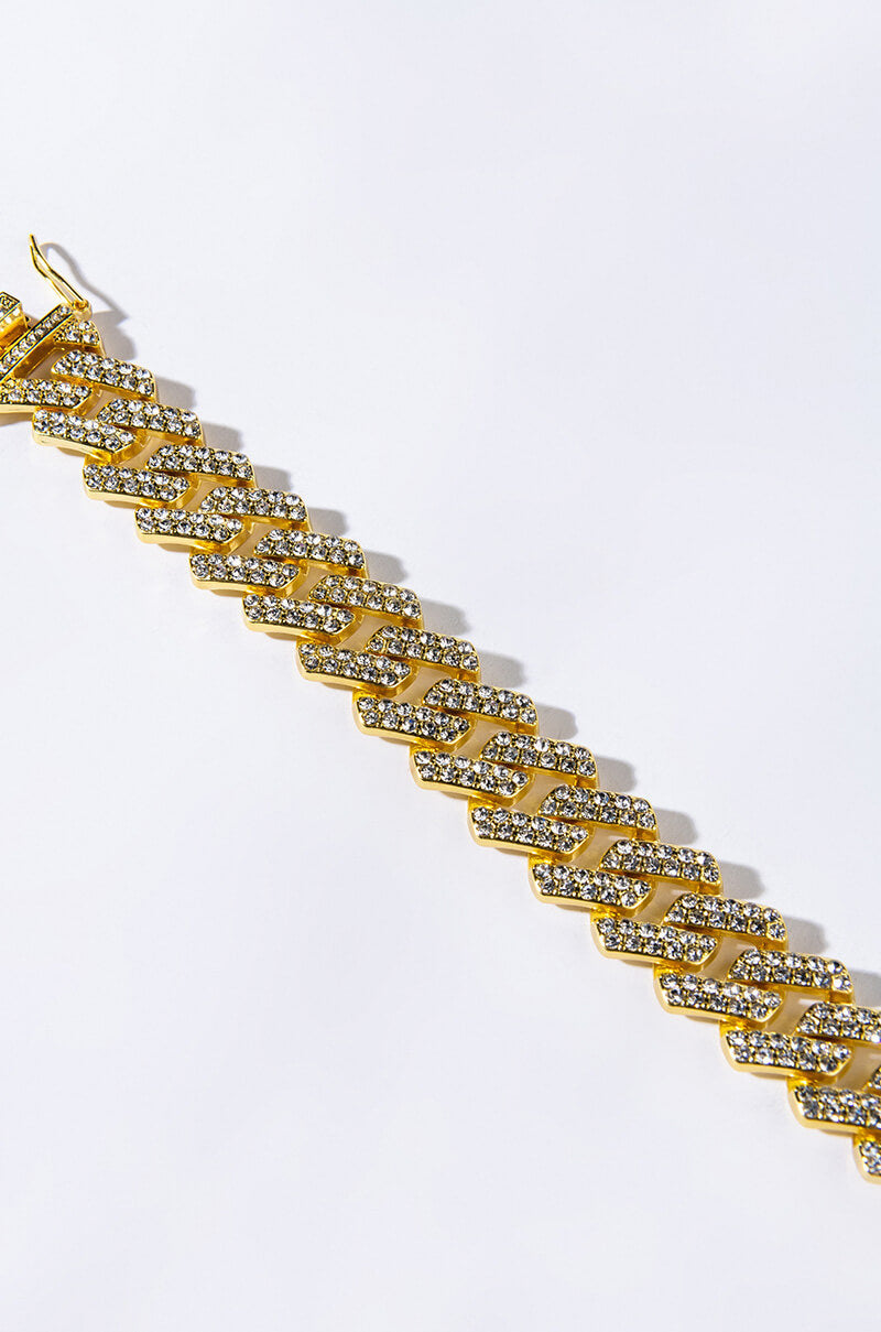 CUBAN STRAIGHT EDGE CHAIN BRACELET