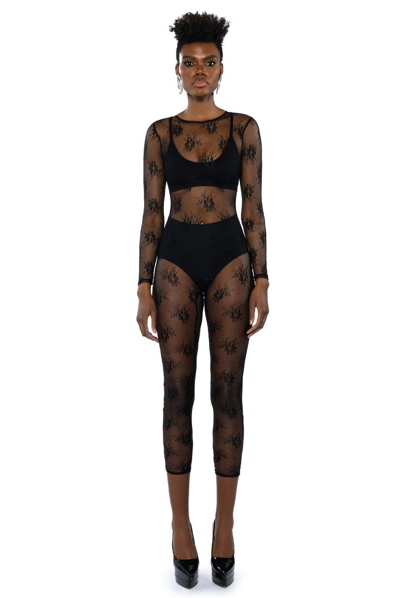 DAY BY DAY LACE JUMPSUIT WITH SKIRT SET