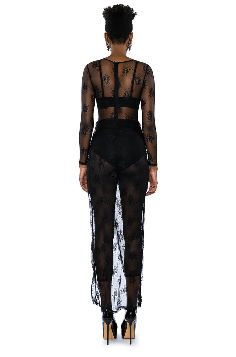 DAY BY DAY LACE JUMPSUIT WITH SKIRT SET