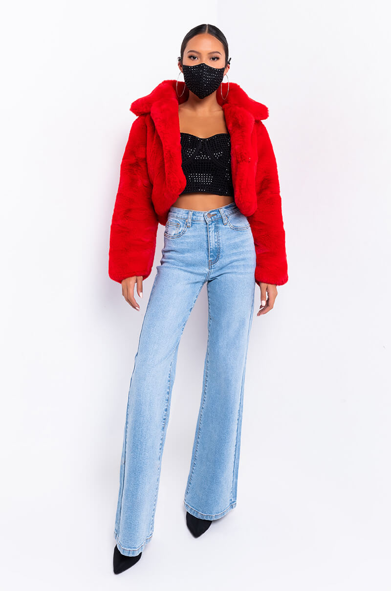 DAYANNE PLUSH FAUX FUR JACKET