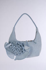 DENIM ROSETTE BAG