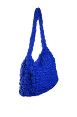 DUFFY RUCHED SHOULDER BAG IN BLUE