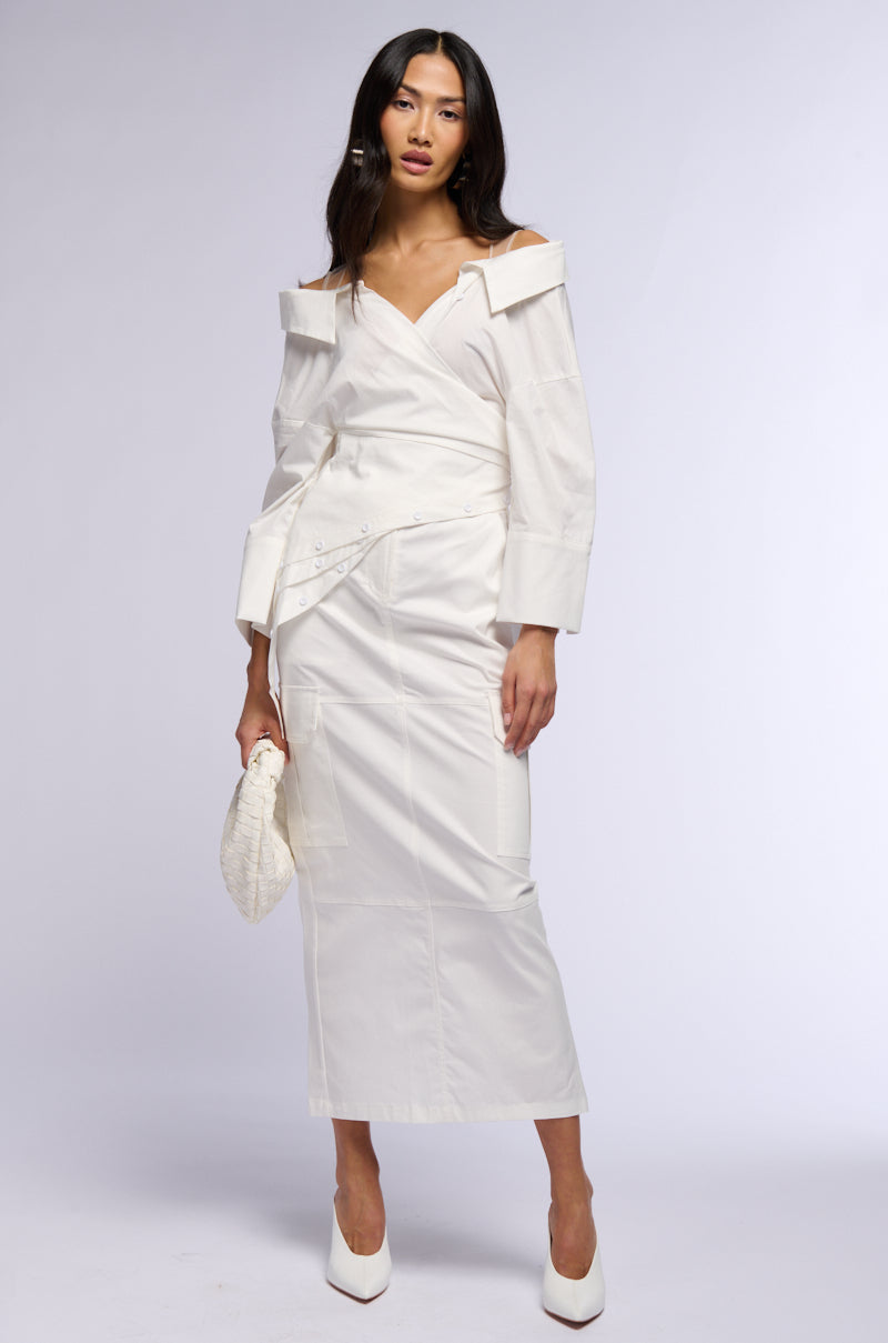 EFFIE CARGO MAXI SKIRT