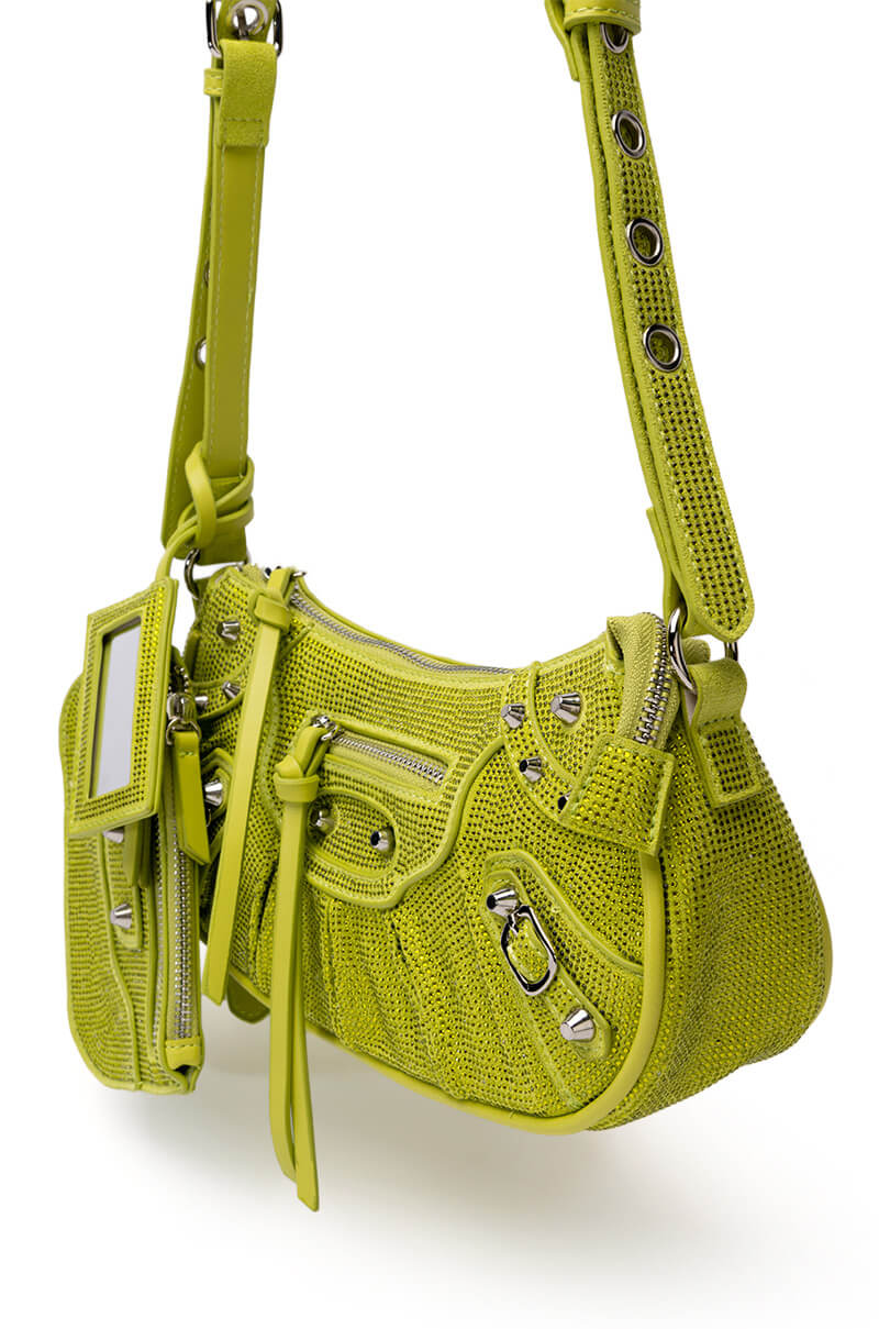 ELEGANT EMBELLISHED BAG IN GREEN