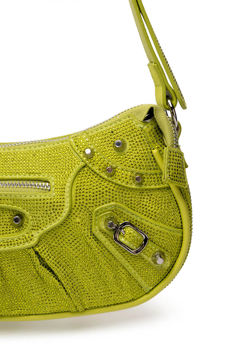 ELEGANT EMBELLISHED BAG IN GREEN