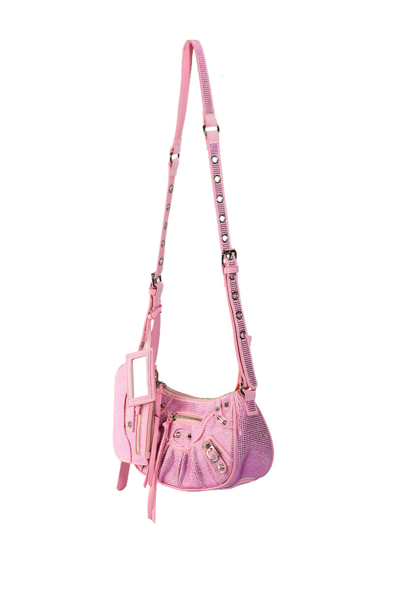 ELEGANT EMBELLISHED BAG IN LIGHT PINK